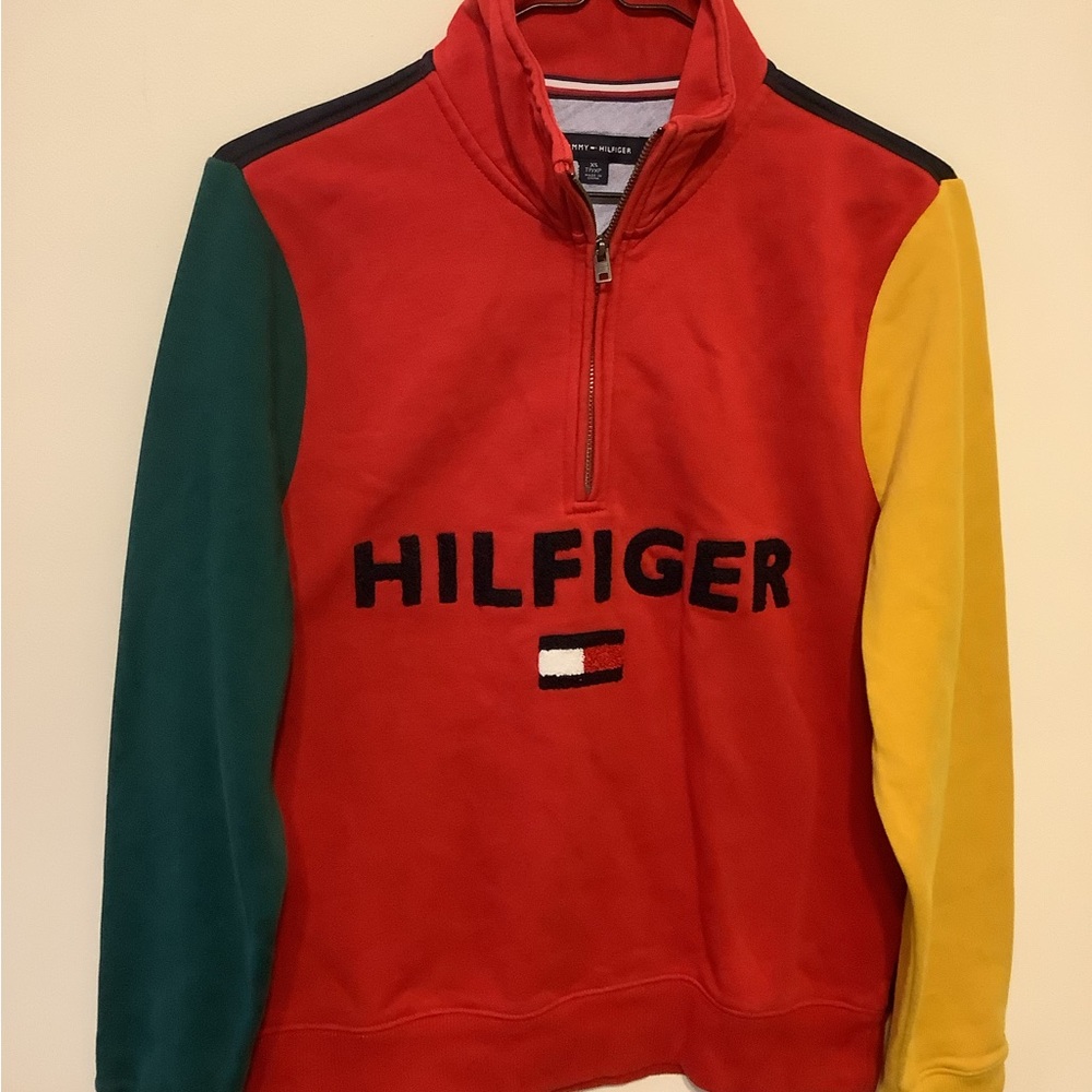 Men's Colorblock Sweater - Red, Green, Yellow